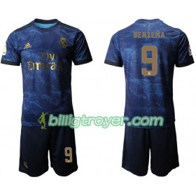 Billige Fotballdrakter Real Madrid Karim Benzema 9 Barn Bortedraktsett 2019/20 Kortermet